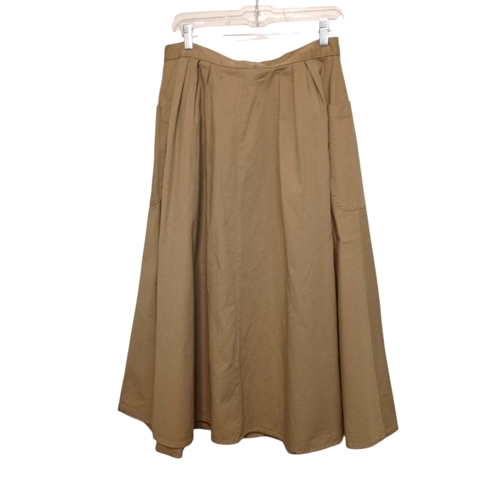 Osh Kosh - Women's Vintage Classic Tan Button-Down Skirt - Size 8 - Picture 4 of 7